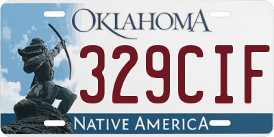 OK license plate 329CIF