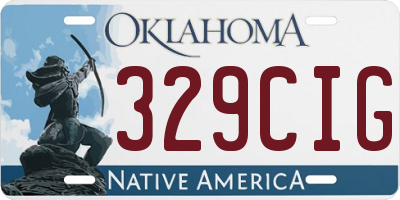 OK license plate 329CIG