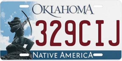OK license plate 329CIJ