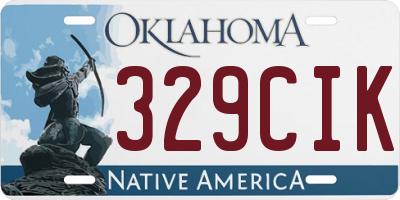 OK license plate 329CIK