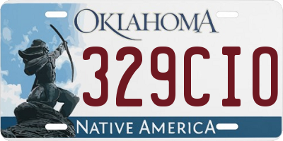 OK license plate 329CIO
