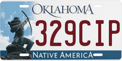 OK license plate 329CIP