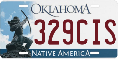 OK license plate 329CIS