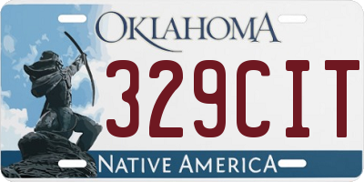 OK license plate 329CIT