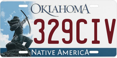 OK license plate 329CIV