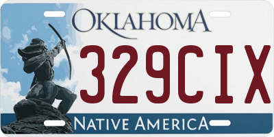 OK license plate 329CIX