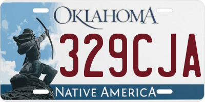 OK license plate 329CJA