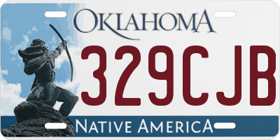 OK license plate 329CJB
