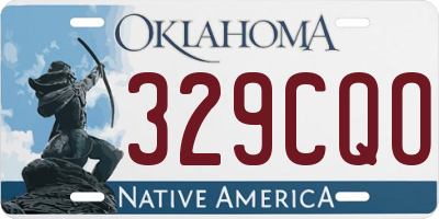 OK license plate 329CQO
