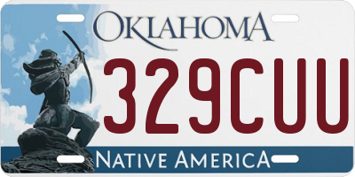 OK license plate 329CUU