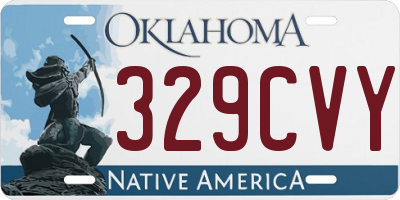OK license plate 329CVY
