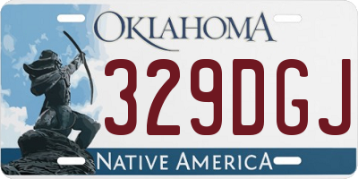 OK license plate 329DGJ