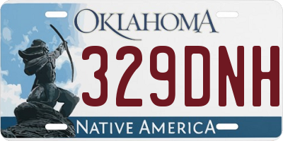 OK license plate 329DNH