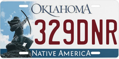 OK license plate 329DNR