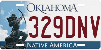 OK license plate 329DNV