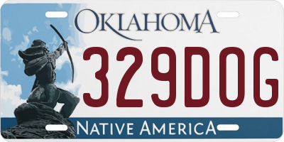 OK license plate 329DOG