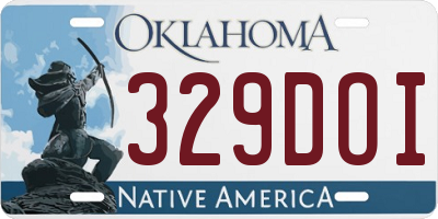 OK license plate 329DOI