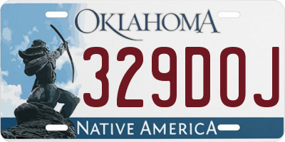 OK license plate 329DOJ