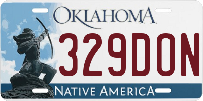 OK license plate 329DON