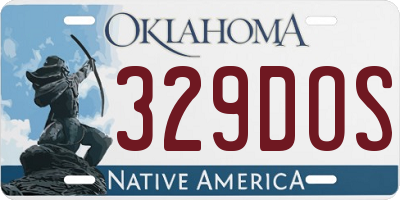 OK license plate 329DOS