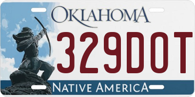 OK license plate 329DOT