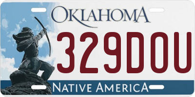 OK license plate 329DOU