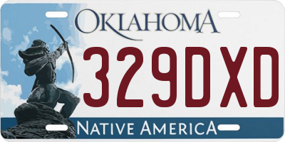 OK license plate 329DXD