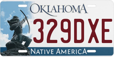 OK license plate 329DXE