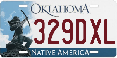 OK license plate 329DXL