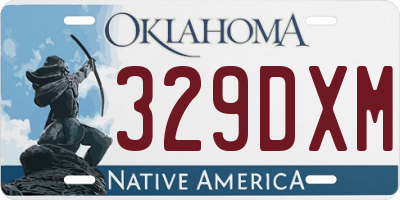 OK license plate 329DXM