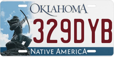 OK license plate 329DYB