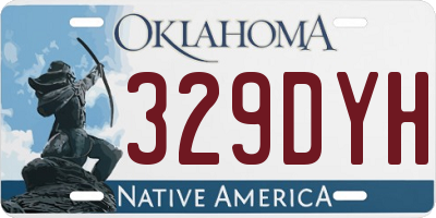 OK license plate 329DYH