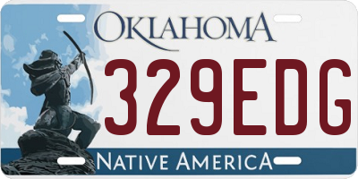 OK license plate 329EDG