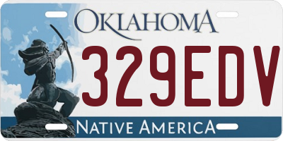 OK license plate 329EDV