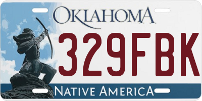 OK license plate 329FBK