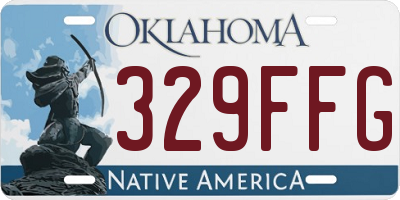 OK license plate 329FFG