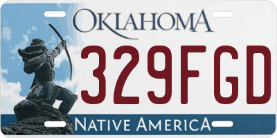 OK license plate 329FGD