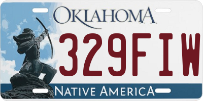 OK license plate 329FIW