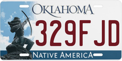 OK license plate 329FJD