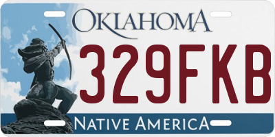 OK license plate 329FKB