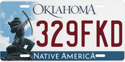 OK license plate 329FKD