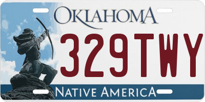 OK license plate 329TWY