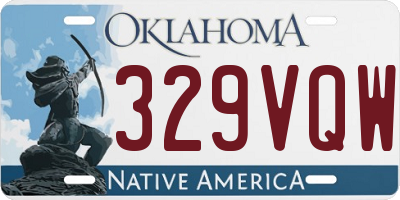 OK license plate 329VQW