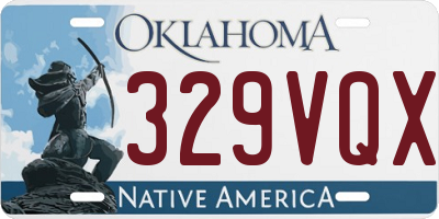 OK license plate 329VQX