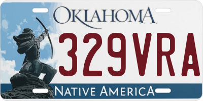 OK license plate 329VRA
