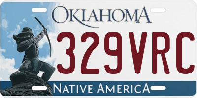 OK license plate 329VRC
