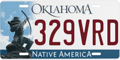 OK license plate 329VRD