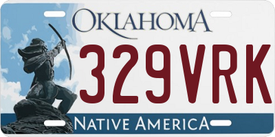 OK license plate 329VRK