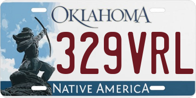 OK license plate 329VRL