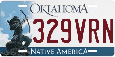 OK license plate 329VRN